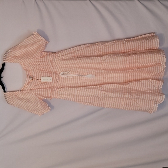 MOON River Striped Poplin Midi Dress - Picture 9 of 16